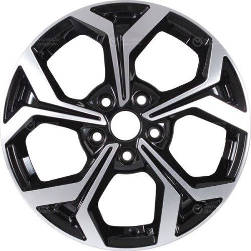 Колесный диск KDW KD1639 (16_Ceed CD) 6.5xR16 5x114.3 ET50 DIA67.1 глянцевый черный с полированной лицевой частью