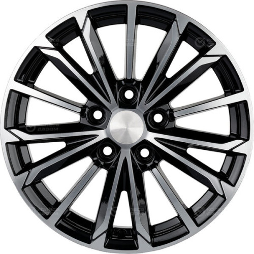 Колесный диск Carwel Тевриз 1611 6.5xR16 5x114.3 ET45 DIA67.1 черный глянцевый с полированной лицевой частью