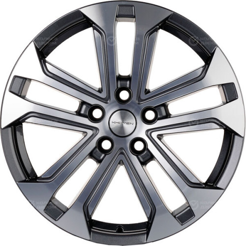 Колесный диск KHOMEN KHW1803 (18_ZV Geely coolray) 7xR18 5x114.3 ET50 DIA54.1 насыщенный темно-серый полностью полированный