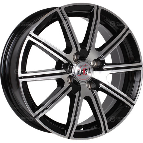 Колесный диск Alcasta M55 6xR15 4x100 ET50 DIA60.1 черный полностью полированный