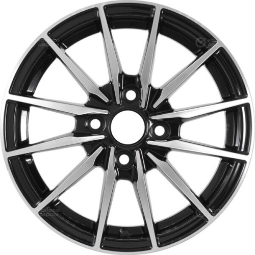 Колесный диск iFree Финчер 5.5xR14 4x108 ET35 DIA63.35 чёрный глянцевый с полированной лицевой частью