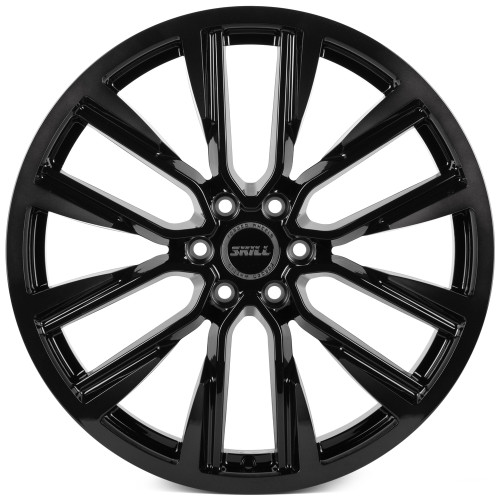 Легковой диск Skill Wheels SV946-CS410 8x20 6x114,3 ET46 67,1 чёрный глянцевый + полированные спицы + лак SH52