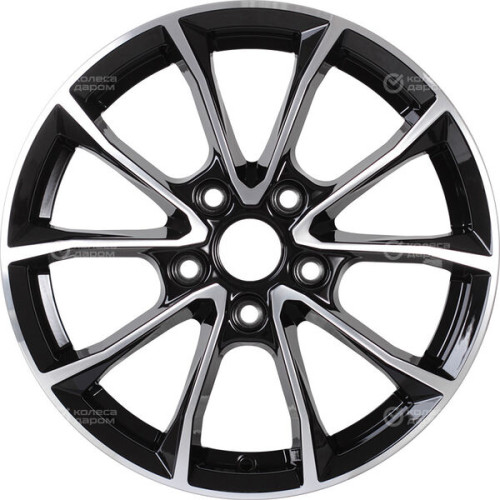 Колесный диск iFree Джет 6.5xR16 5x114.3 ET43 DIA67.1 чёрный глянцевый с полированной лицевой частью