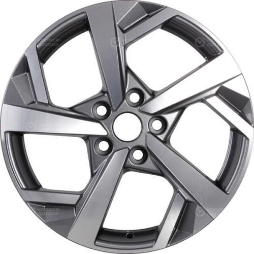 Колесный диск KHOMEN KHW1712 (ZV17_Karoq) 7xR17 5x112 ET43 DIA57.1 насыщенный темно-серый полностью полированный