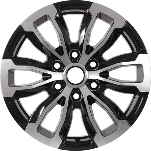 Колесный диск КиК Меконг 7.5xR18 6x139.7 ET42 DIA75.1 черный глянцевый с полированными элементами лицевой поверхности