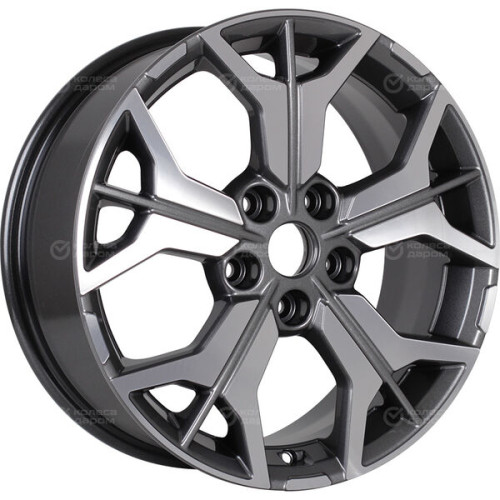 Колесный диск KHOMEN KHW1715 (ZV_17 RAV4) 7xR17 5x114.3 ET39 DIA60.1 насыщенный темно-серый полностью полированный