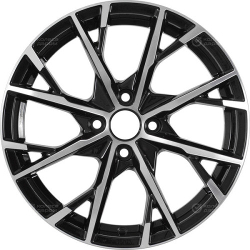Колесный диск WUP Up126 6.5xR16 4x100 ET37 DIA60.1 черный глянцевый с полированными элементами лицевой поверхности