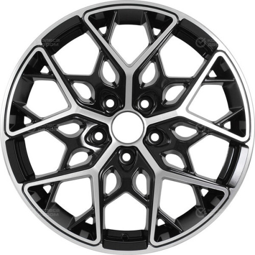 Колесный диск CrossStreet CR20 6.5xR16 5x110 ET46 DIA63.3 черный глянцевый с полированной лицевой частью