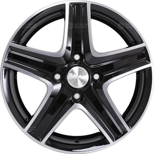 Колесный диск СКАД Магнум 5.5xR14 4x100 ET38 DIA67.1 черный глянцевый с полированной лицевой поверхностью