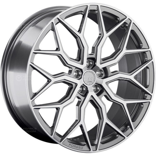 Колесный диск LS Forged FG13 9.5xR21 5x112 ET31 DIA66.6 темно-серый матовый ,частично полированный
