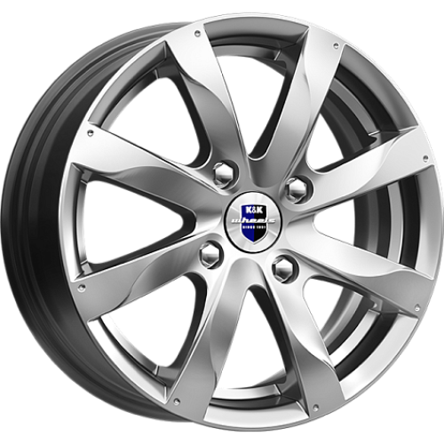 Легковой диск КиК Джемини 6x15 4x100 ET45 67,1 Дарк платинум (уценка: имеется дефект)