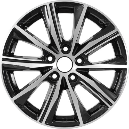 Колесный диск КиК Арнар 7xR17 5x114.3 ET45 DIA67.1 черный глянцевый с полированными элементами лицевой поверхности
