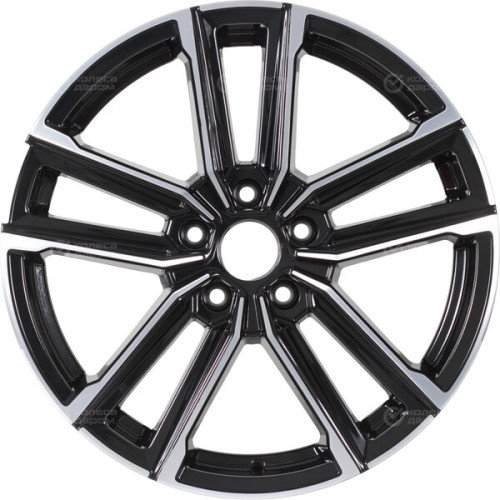 Колесный диск RST R078 7xR18 5x112 ET22 DIA66.6 глянцевый черный с полированной лицевой частью