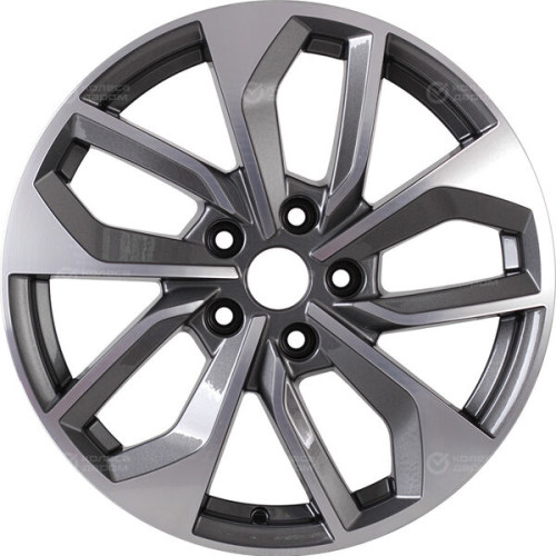 Колесный диск KHOMEN KHW1703 (ZV17_i40) 7xR17 5x114.3 ET45 DIA67.1 насыщенный темно-серый полностью полированный