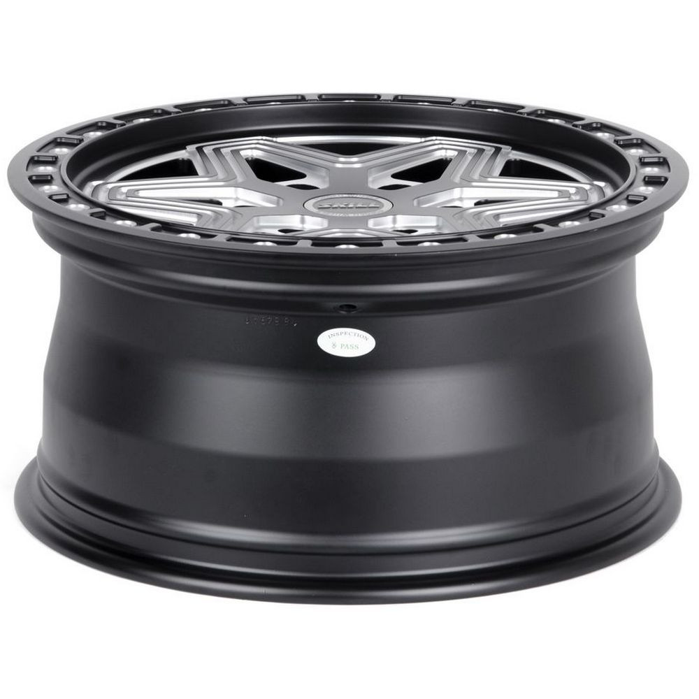 Легковой диск Skill Wheels SB125-CT356 9x18 6x139,7 ET45 95,1 чёрный матовый + полированные спицы