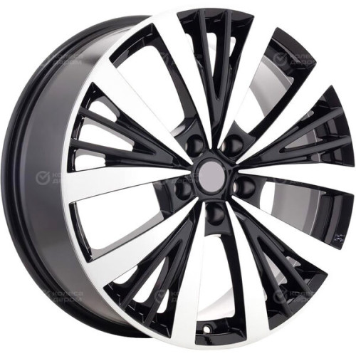 Колесный диск КиК Марвел 7.5xR19 5x114.3 ET34 DIA66.6 черный глянцевый с полированными элементами лицевой поверхности