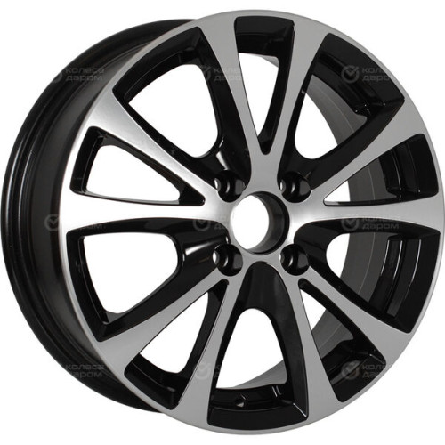 Колесный диск NEO 509 6xR15 5x105 ET39 DIA56.6 глянцевый черный с полированной лицевой частью