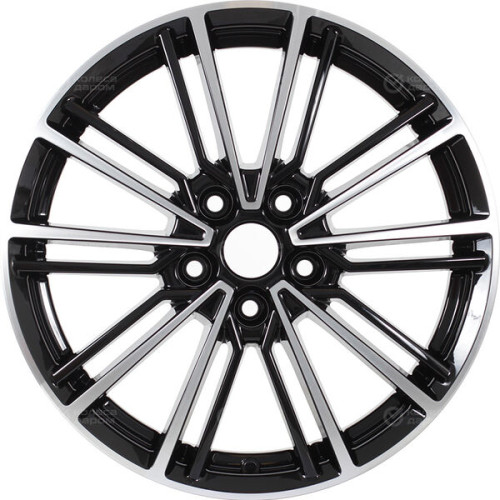 Колесный диск КиК Эрфурт 7xR17 5x114.3 ET50 DIA67.1 черный глянцевый с полированными элементами лицевой поверхности