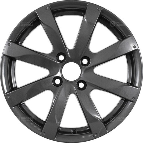 Колесный диск КиК Джемини 6xR15 4x114.3 ET40 DIA67.1 насыщенный темно-серый полностью полированный