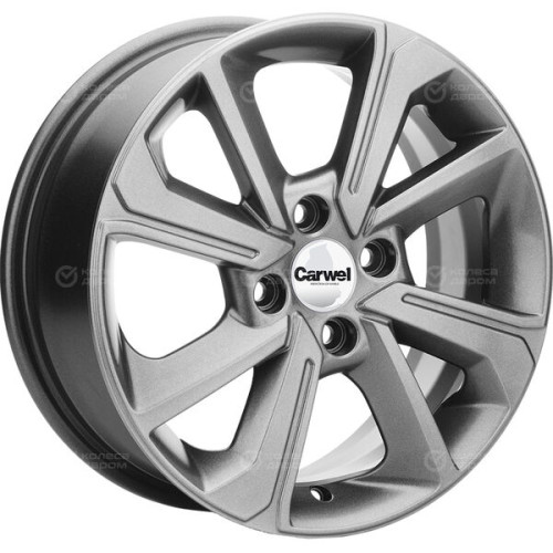 Колесный диск Carwel Воже 1501 6xR15 4x100 ET50 DIA60.1 темно-серебристый