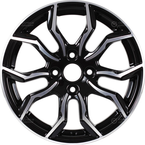 Колесный диск iFree Бохо 6xR15 4x98 ET33 DIA58.5 чёрный глянцевый с полированной лицевой частью