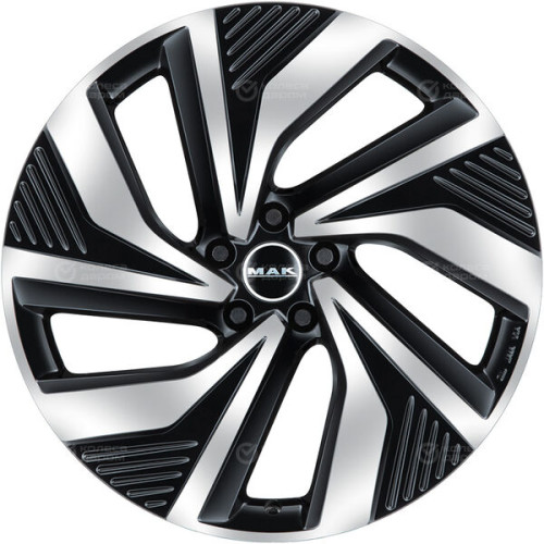 Колесный диск MAK Electra 8xR20 5x108 ET47.5 DIA63.4 чёрный глянцевый с полированной лицевой частью