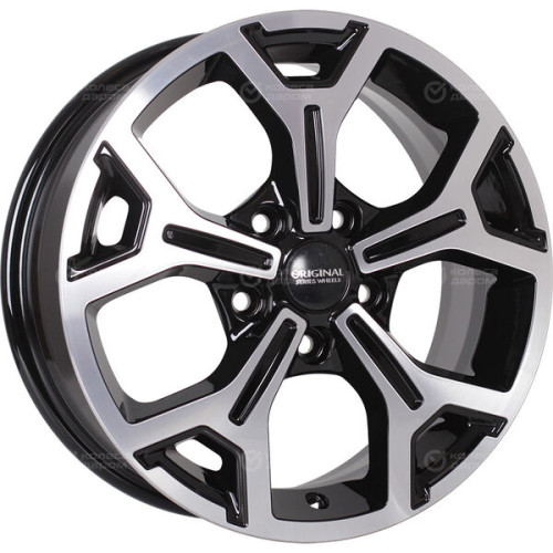 Колесный диск СКАД KL-318 6.5xR16 5x114.3 ET50 DIA67.1 черный глянцевый с полированной лицевой поверхностью