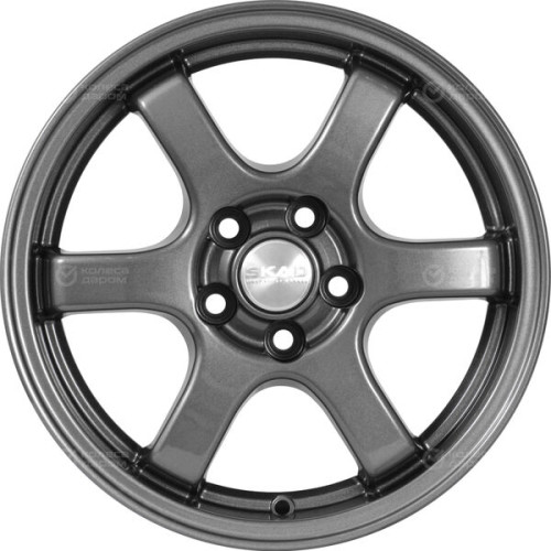 Колесный диск СКАД Киото 6xR15 4x100 ET38 DIA67.1 темно-серый цвет с перламутровыми оттенками