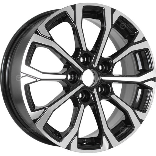 Колесный диск KHOMEN KHW1605 (Changan CS35 Plus) 6.5xR16 5x110 ET46 DIA63.3 глянцевый черный с полированной лицевой частью
