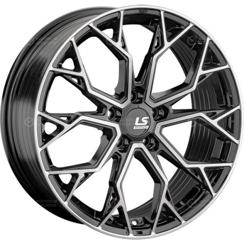 Колесный диск LS FlowForming LS RC61 9xR20 5x114.3 ET45 DIA67.1 черный полностью полированный