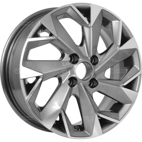 Колесный диск Carwel Ильмень 1508 6xR15 4x98 ET35 DIA58.6 серый с полированной лицевой частью