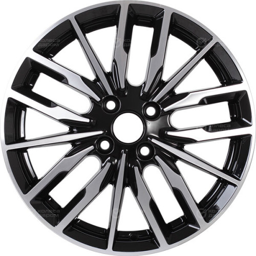 Колесный диск iFree Миконос 6xR16 4x100 ET37 DIA60.1 чёрный глянцевый с полированной лицевой частью