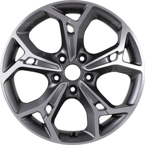 Колесный диск KHOMEN KHW1702 (ZV17_X-trail) 7xR17 5x114.3 ET45 DIA66.1 насыщенный темно-серый полностью полированный
