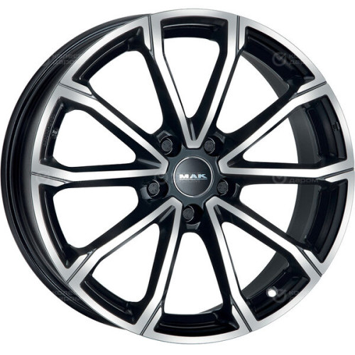 Колесный диск MAK DaVinci 6xR16 5x112 ET43 DIA57.1 чёрный глянцевый с полированной лицевой частью