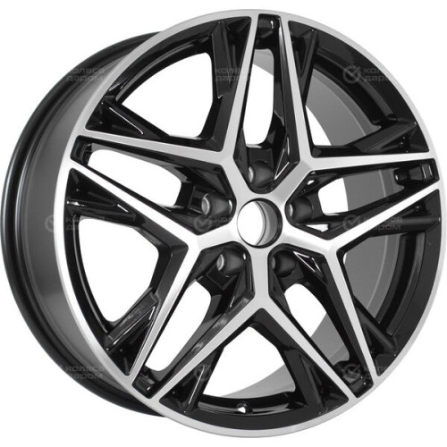 Колесный диск СКАД Челси 8xR18 5x114.3 ET45 DIA67.1 черный глянцевый с полированной лицевой поверхностью