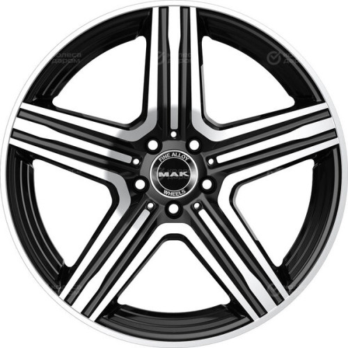 Колесный диск MAK Lewis 8xR19 5x112 ET33 DIA66.6 чёрный глянцевый с полированной лицевой частью