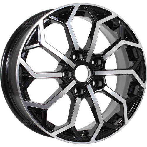 Колесный диск iFree Спейс-Нидл 6.5xR16 5x108 ET47 DIA63.35 чёрный глянцевый с полированной лицевой частью