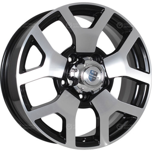Колесный диск КиК Намиб 7xR18 5x139.7 ET35 DIA108.5 черный глянцевый с полированными элементами лицевой поверхности