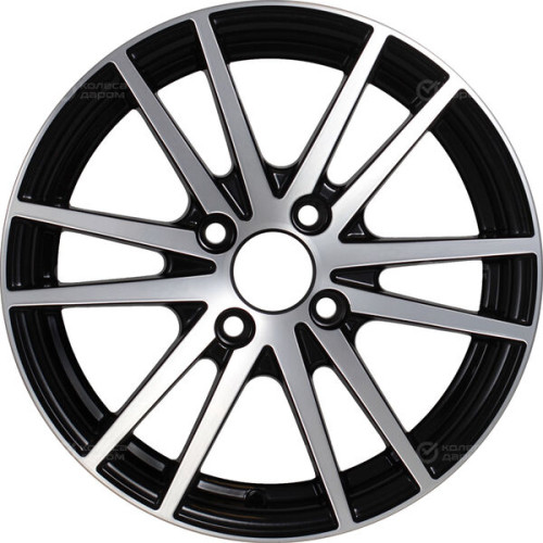 Колесный диск Tech Line 535 6xR15 5x114.3 ET45 DIA67.1 глянцевый черный с полированной лицевой частью