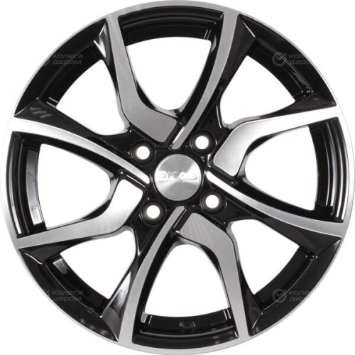 Колесный диск СКАД Тулон 6xR15 4x108 ET27 DIA65.1 черный глянцевый с полированной лицевой поверхностью