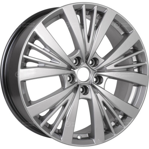 Колесный диск КиК Марвел 7.5xR19 5x112 ET35 DIA66.6 глянцевый серебристый