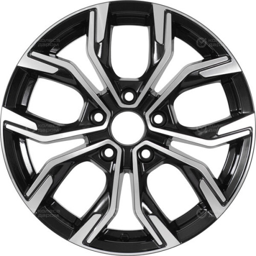 Колесный диск RST R106 6.5xR16 5x108 ET50 DIA63.4 глянцевый черный с полированной лицевой частью