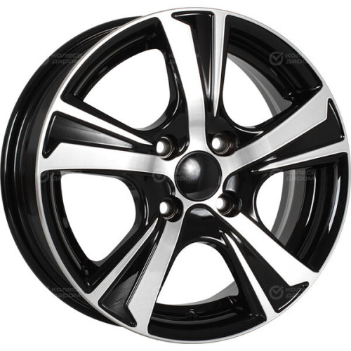 Колесный диск СКАД Крит 5.5xR14 5x100 ET38 DIA57.1 черный глянцевый с полированной лицевой поверхностью
