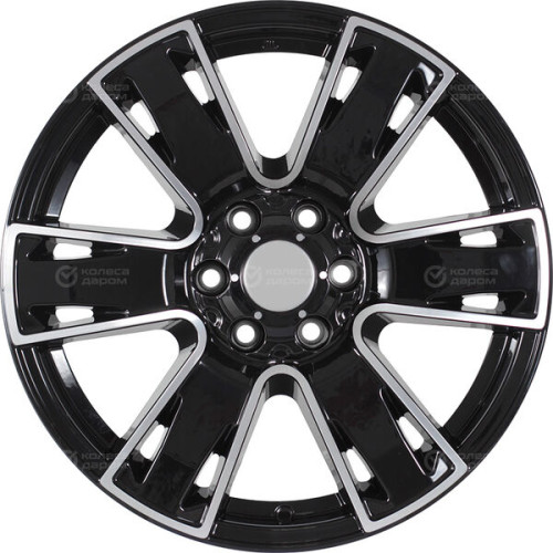 Колесный диск КиК Севенна 7xR17 6x139.7 ET33 DIA100.1 черный глянцевый с полированными элементами лицевой поверхности