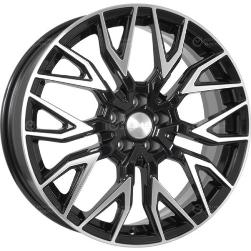 Колесный диск СКАД Эльба 7xR18 5x108 ET36 DIA65.1 черный глянцевый с полированной лицевой поверхностью