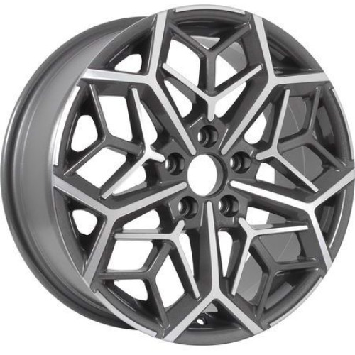 Легковой диск KDW KD1710 7x17 5x114,3 ET50 66,1 Grey Front Polished (уценка: мятый обод)