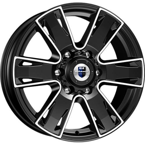 Легковой диск КиК Севенна 7x17 6x139,7 ET33 100,1 Алмаз черный (уценка: мятый обод)