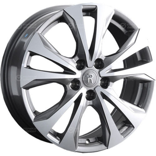 Колесный диск Replay SB53 7xR18 5x114.3 ET48 DIA56.1 глянцевый темно-серый с полированной лицевой частью