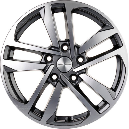 Колесный диск KHOMEN KHW1612 (ZV_16 Octavia A7) 6.5xR16 5x112 ET46 DIA57.1 насыщенный темно-серый полностью полированный