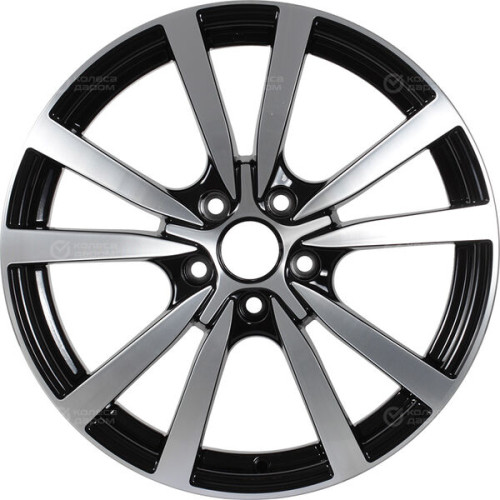 Колесный диск Carwel Гранд 131 7xR17 5x114.3 ET45 DIA67.1 чёрный глянцевый с полированной лицевой поверхностью